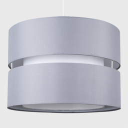 ValueLights Sophia 2-Tier Grey and White Large Ceiling Light Shade - Size: 35 x 24 x 35cm - Wilko - thumbnail 4