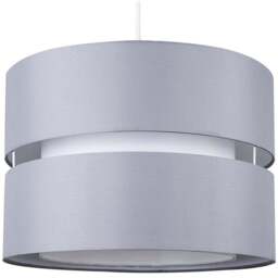 ValueLights Sophia 2-Tier Grey and White Large Ceiling Light Shade - Size: 35 x 24 x 35cm - Wilko - thumbnail 1