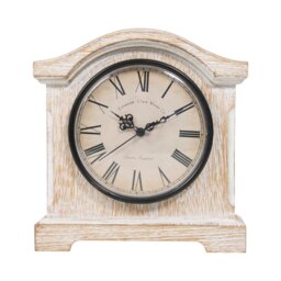Washed Wood Effect Mantle Clock Natural - Wilko