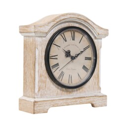 Washed Wood Effect Mantle Clock Natural - Wilko - thumbnail 3