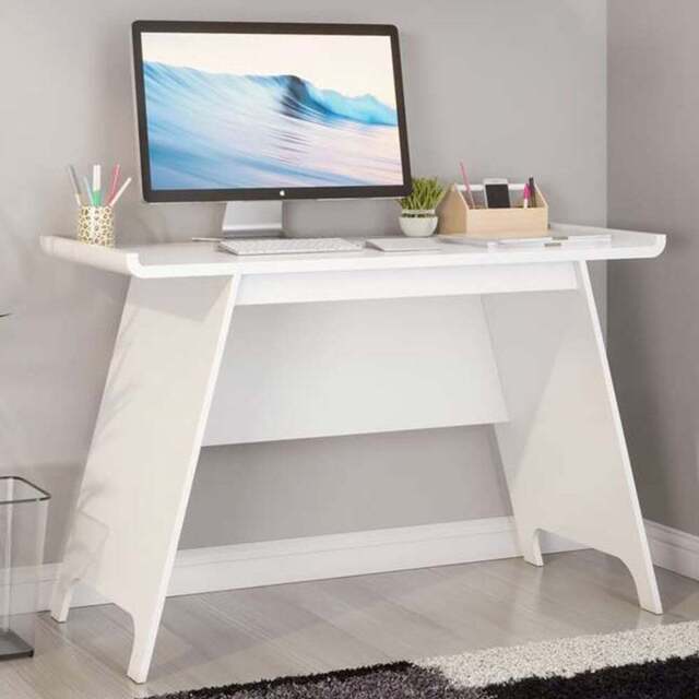Teknik Office Baylor Trestle Sonoma Soft White Finish Desk - Size: 120 x 55 x 77cm - Wilko - image 1