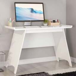 Teknik Office Baylor Trestle Sonoma Soft White Finish Desk - Size: 120 x 55 x 77cm - Wilko - thumbnail 1