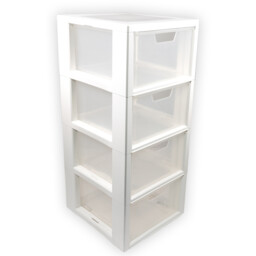 Tontarelli Linea 4 Drawer Tower White - Wilko - thumbnail 4