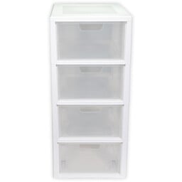 Tontarelli Linea 4 Drawer Tower White - Wilko - thumbnail 3