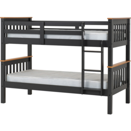 Seconique Neptune Double Sleeper Grey and Oak Effect Bunk Bed - Size: Single - Wilko - thumbnail 7