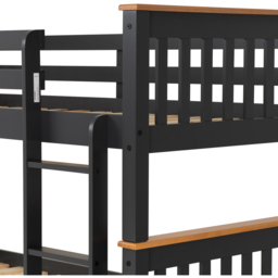 Seconique Neptune Double Sleeper Grey and Oak Effect Bunk Bed - Size: Single - Wilko - thumbnail 4