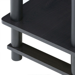 Walplus Single Bin Drawer Single Shelf Espresso Brown Turn-N-Tube Tall End Table Set of 2 - Size: 29.49 x 70.41 x 39.5cm - Black - Wilko - thumbnail 5