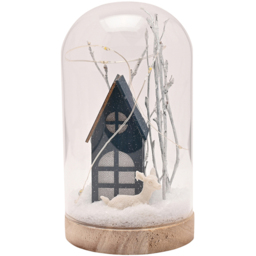 The Seasonal Gift Co Turtle Dove LED Dome House Christmas Decoration 16.5cm - Size: 16.5 x 9.5 x 9.5cm - Clear - The Seasonal Gift Co. - Wilko - thumbnail 4
