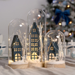 The Seasonal Gift Co Turtle Dove LED Dome House Christmas Decoration 16.5cm - Size: 16.5 x 9.5 x 9.5cm - Clear - The Seasonal Gift Co. - Wilko - thumbnail 3