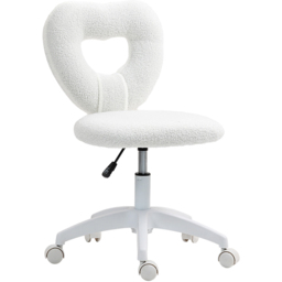 Portland White Armless Heart Office Chair - Size: 88 x 45 x 56cm - Wilko - thumbnail 3