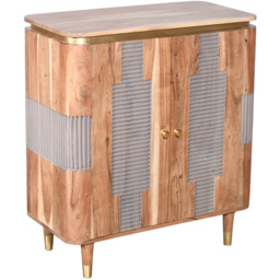 Brooklyn Wilton 2 Door Acacia Wood Sideboard - Brown - Wilko - thumbnail 3