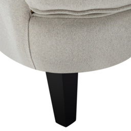 Living and Home Classic Button Back Linen Armchair - Size: Single - Cream - Wilko - thumbnail 7