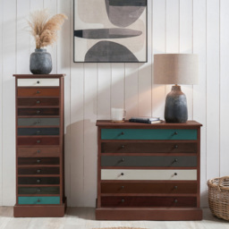 Pacific Lifestyle Loft 6 Drawer Multicolour Pine Wood Chest of Drawers - Wilko - thumbnail 6
