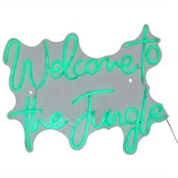 Welcome to the Jungle Neon Sign - White - Size: 60 x 48 x 2 cm - Wilko - thumbnail 5