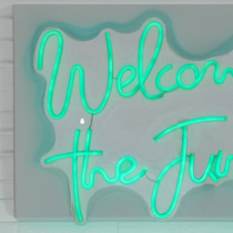 Welcome to the Jungle Neon Sign - White - Size: 60 x 48 x 2 cm - Wilko - thumbnail 6