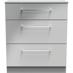 Crowndale Worcester 3 Drawer Uniform Grey and Dusk Grey Deep Chest Ready Assembled - Wilko - thumbnail 4