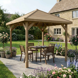 Mercia 3 x 3m Pressure Treated Traditional Gazebo - n/a - Wilko