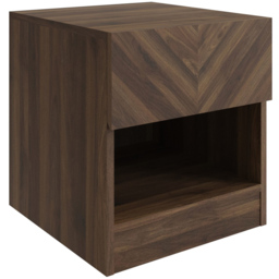 GFW Catania Single Drawer Single Shelf Royal Walnut Lamp Table - Size: 39 x 38 x 41cm - Brown - Wilko - thumbnail 3