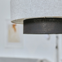 ValueLights Weaver Black and Grey Herringbone Ceiling Lamp Shade - Size: 30 x 17.5 x 30cm - Wilko - thumbnail 6