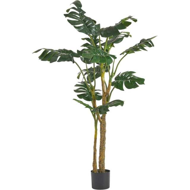 Botanik Premium Monstera Artificial Plant 4.9ft - Size: 150 x 80 x 80cm - Green - Wilko - image 1