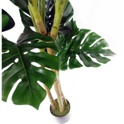 Botanik Premium Monstera Artificial Plant 4.9ft - Size: 150 x 80 x 80cm - Green - Wilko - thumbnail 3