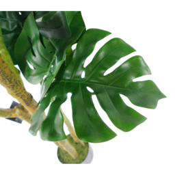Botanik Premium Monstera Artificial Plant 4.9ft - Size: 150 x 80 x 80cm - Green - Wilko - thumbnail 4