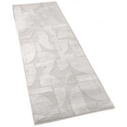 Desire Rugs Hamilton Silver Abstract Motif Rug 60 x 220cm - Size: 220 x 60 x 1.3cm - Wilko - thumbnail 1