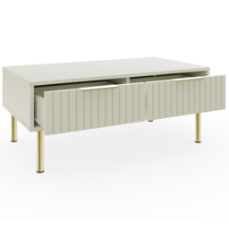 GFW Nervata Cream Coffee Table - Size: 36 x 48 x 88cm - Wilko - thumbnail 4