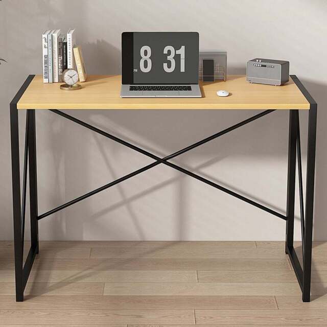 Miami Folding Computer Desk Natural - Size: 75 x 80 x 40cm - Cream - MCC - Wilko - image 1