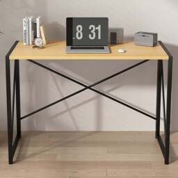 Miami Folding Computer Desk Natural - Size: 75 x 80 x 40cm - Cream - MCC - Wilko - thumbnail 1