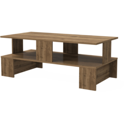 Decorotika Evans Single Shelf Walnut Coffee Table - Size: 46.8 x 120 x 60cm - Brown - Wilko - thumbnail 3