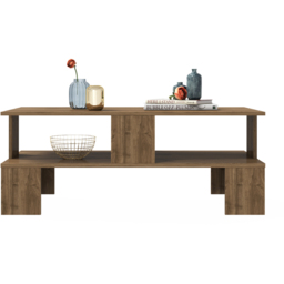 Decorotika Evans Single Shelf Walnut Coffee Table - Size: 46.8 x 120 x 60cm - Brown - Wilko - thumbnail 5
