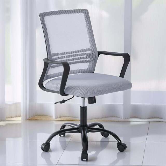 Light Grey Swivel Height Adjustable Mesh Back Office Chair - Size: 90 x 58 x 58cm - MCC - Wilko - image 1