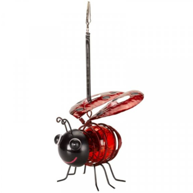 Garden Mile Hanging Lady Bug Solar LED Light - Size: 11 x 12 x 12cm - Red - Wilko - image 1
