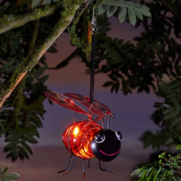 Garden Mile Hanging Lady Bug Solar LED Light - Size: 11 x 12 x 12cm - Red - Wilko - thumbnail 3