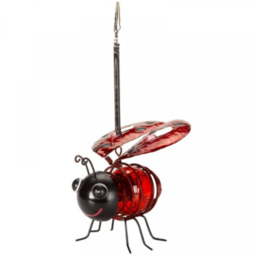 Garden Mile Hanging Lady Bug Solar LED Light - Size: 11 x 12 x 12cm - Red - Wilko