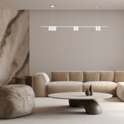 Milagro Genesis White Strip 7 LED Pendant Light - Size: 18 x 15 x 6cm - Wilko - thumbnail 6