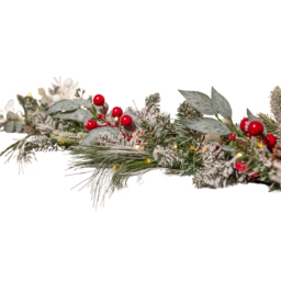 The Christmas Centre 100 Warm White LED Pre-Lit Jack Frost Garland with Berries and Pinecones 180cm - Size: 183 x 25 x 25cm - Wilko - thumbnail 1