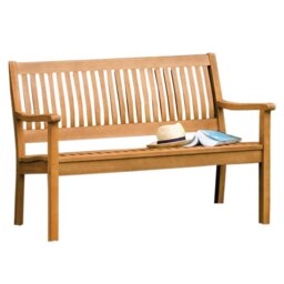 Willington Hardwood Bench - Size: 87 x 124 x 72cm - Brown - Rowlinson - Wilko - thumbnail 3