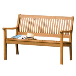 Willington Hardwood Bench - Size: 87 x 124 x 72cm - Brown - Rowlinson - Wilko - thumbnail 4