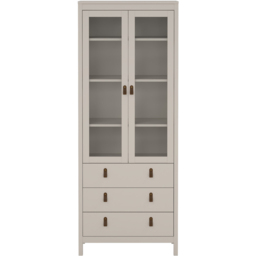 Florence Barcelona 2 Door 3 Drawer Cashmere Glass China Cabinet - Size: 199 x 78.05 x 32.5cm - Wilko - thumbnail 4