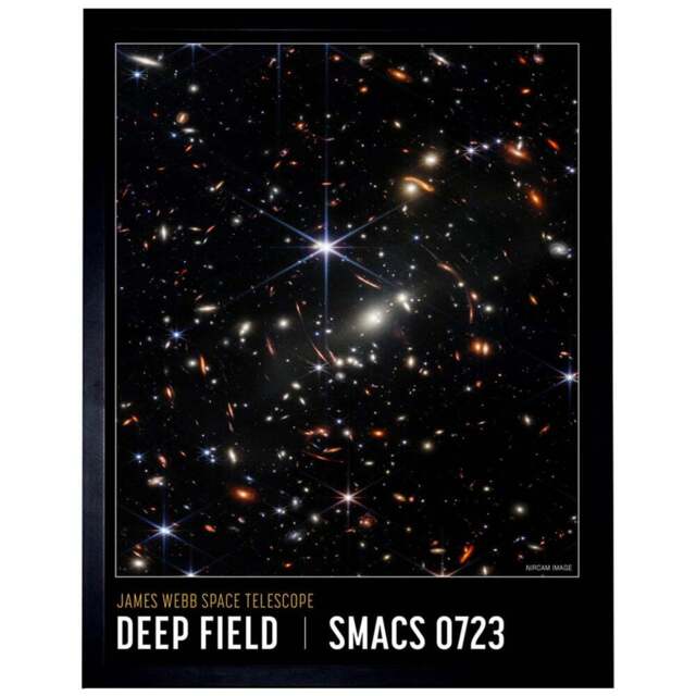 Artery8 NASA James Webb Space Telescope First Deep Field SMACS 0723 Framed Wall Art Print 30 x 41cm - Size: 43.3 x 33.3 x 1.5cm - Black - Wilko - image 1