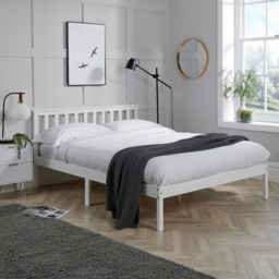 Home Source Florida Small Double White Low End Bed Frame - Wilko - thumbnail 7