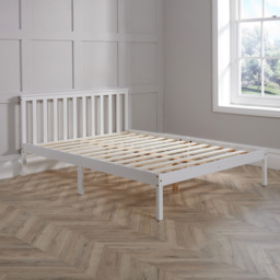 Home Source Florida Small Double White Low End Bed Frame - Wilko - thumbnail 6