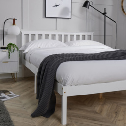 Home Source Florida Small Double White Low End Bed Frame - Wilko - thumbnail 5