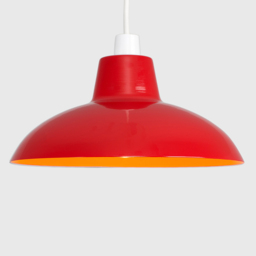 ValueLights Civic Metro Style Red Metal Retro Pendant Light Shade - Size: 12 x 28.8 x 28.8cm - Wilko - thumbnail 5