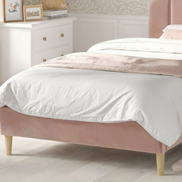 Flair Scallop Single Pink Velvet Bed Frame - Wilko - thumbnail 4