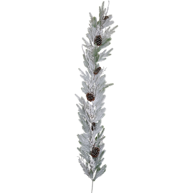 The Christmas Gift Co Snowy Christmas Garland with Pinecones 165cm - Size: 165.1 x 10 x 27cm - Green - The Christmas Gift Co. - Wilko - image 1