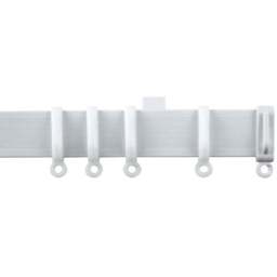 New Edge Blinds 70cm Straight PVC White Curtain Track - Wilko