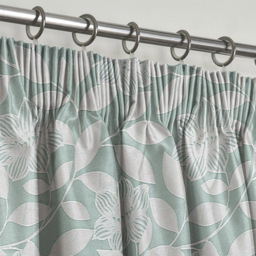 Intimates Serena Duck Egg Tape Top Curtains 168 x 223cm - Size: W 168 x D 223cm - Blue - Wilko - thumbnail 3